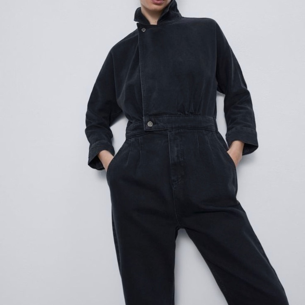 Zara Olivia Denim Jumpsuit NWT
